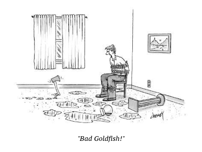 cartoon bad goldfish